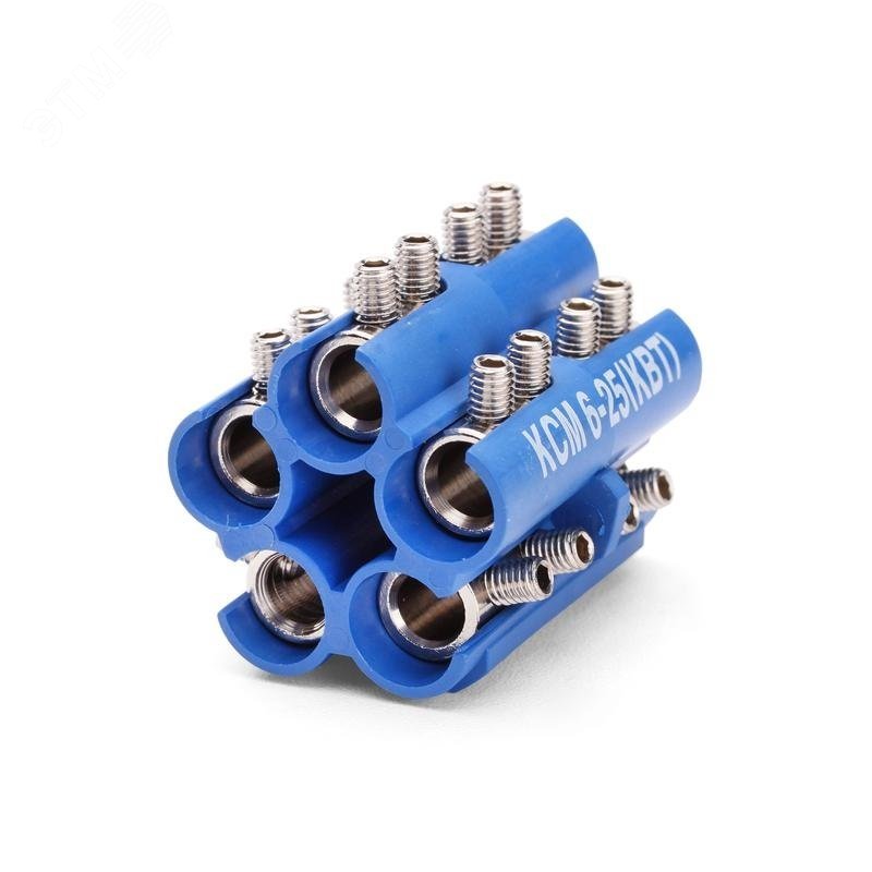 Блок соединителей КСМ 1.5-6 - Соединение многожильных кабелей и проводов сечением от 1.5 до 6 мм2 методом винтовой фиксации