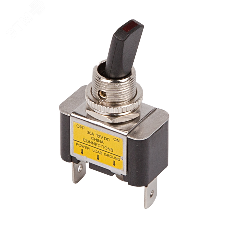 ASW-07D-2-G - Тумблер с зеленой LED подсветкой ON-OFF 30A 12В