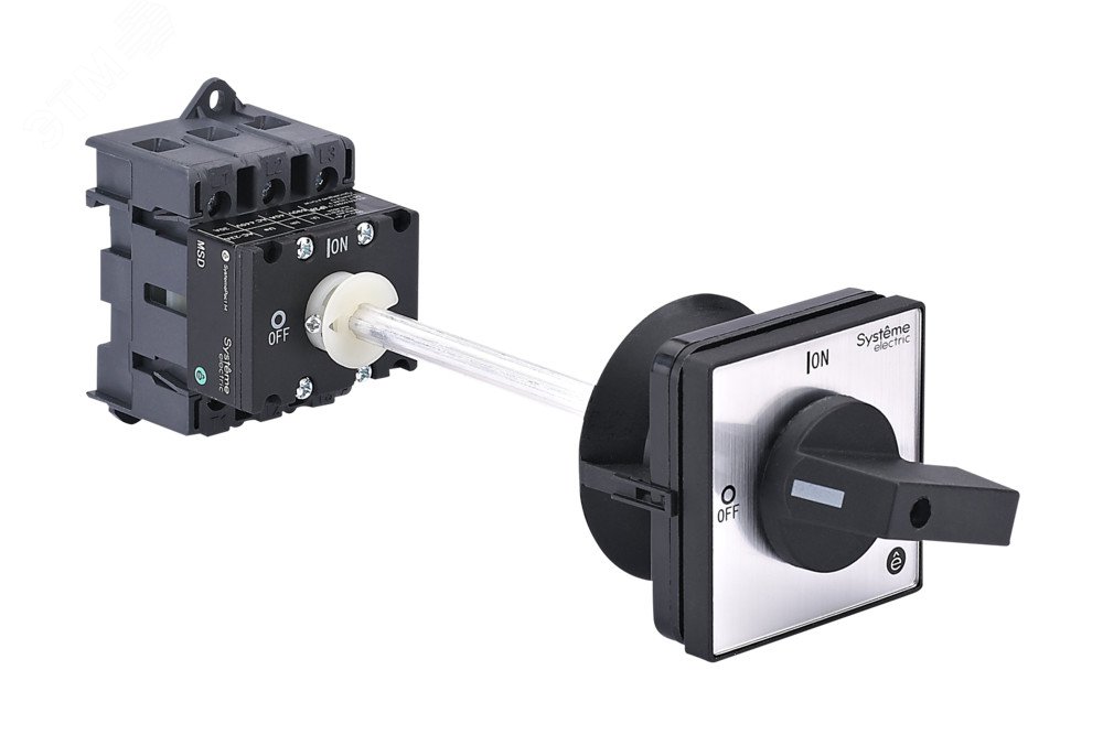 ВЫКЛЮЧАТЕЛЬ-РАЗЪЕДИНИТЕЛЬ 3P 40A С Ч-РНОЙ ВЫНОСНОЙ РУКОЯТКОЙ НА ДИН-РЕЙКЕ/ПЛАТЕ MSD40340B