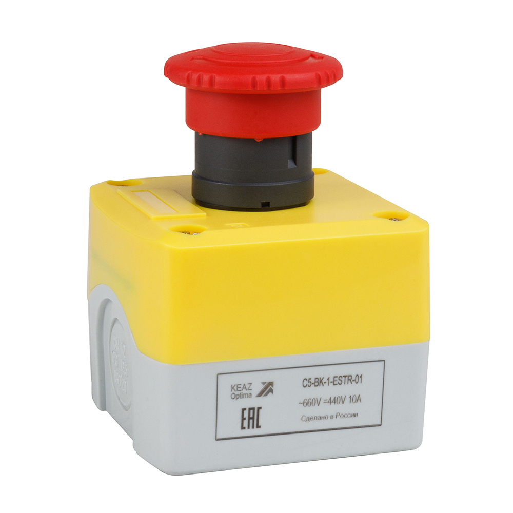 Пост кноп авар стоп OptiSignal D22 C5-BK-1-ESTR-01 1НЗ возв пов XALK178 (1шт) 338521