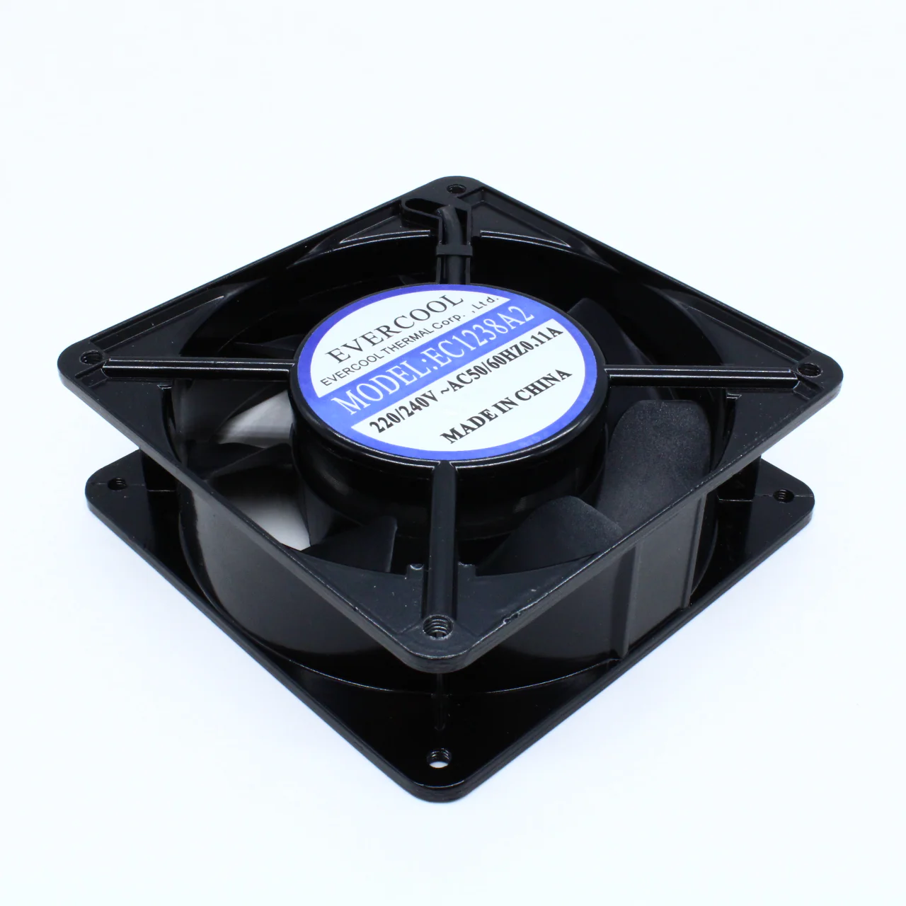 EC1238A2HSL-7 - Вентилятор 220В AC, 16W, 2500об/мин., 120x120х38мм, 162.24м3/час, 40дБ, подшипник скольжения, тип вывода - провод