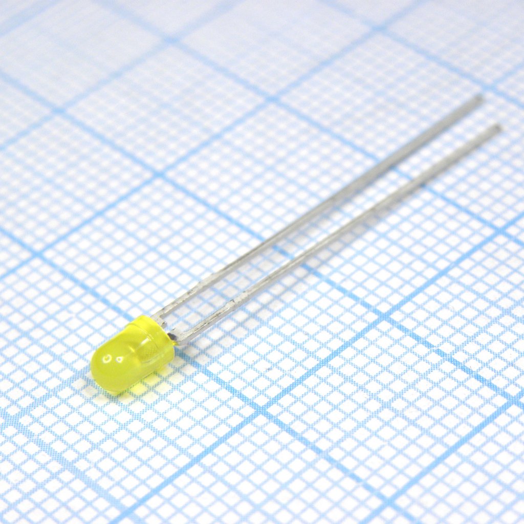 LTL-4251N - Светодиод 3мм/желтый/588нм/5.6мкд/60°