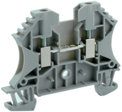 Проходная клемма UKJ-W2.5 - Проходная клемма, тип фиксации провода: винтовой, номинальное сечение: 2,5 мм кв., 24A, 800V, ширина: 5,2 мм, цвет: серый тип монтажа: DIN 35