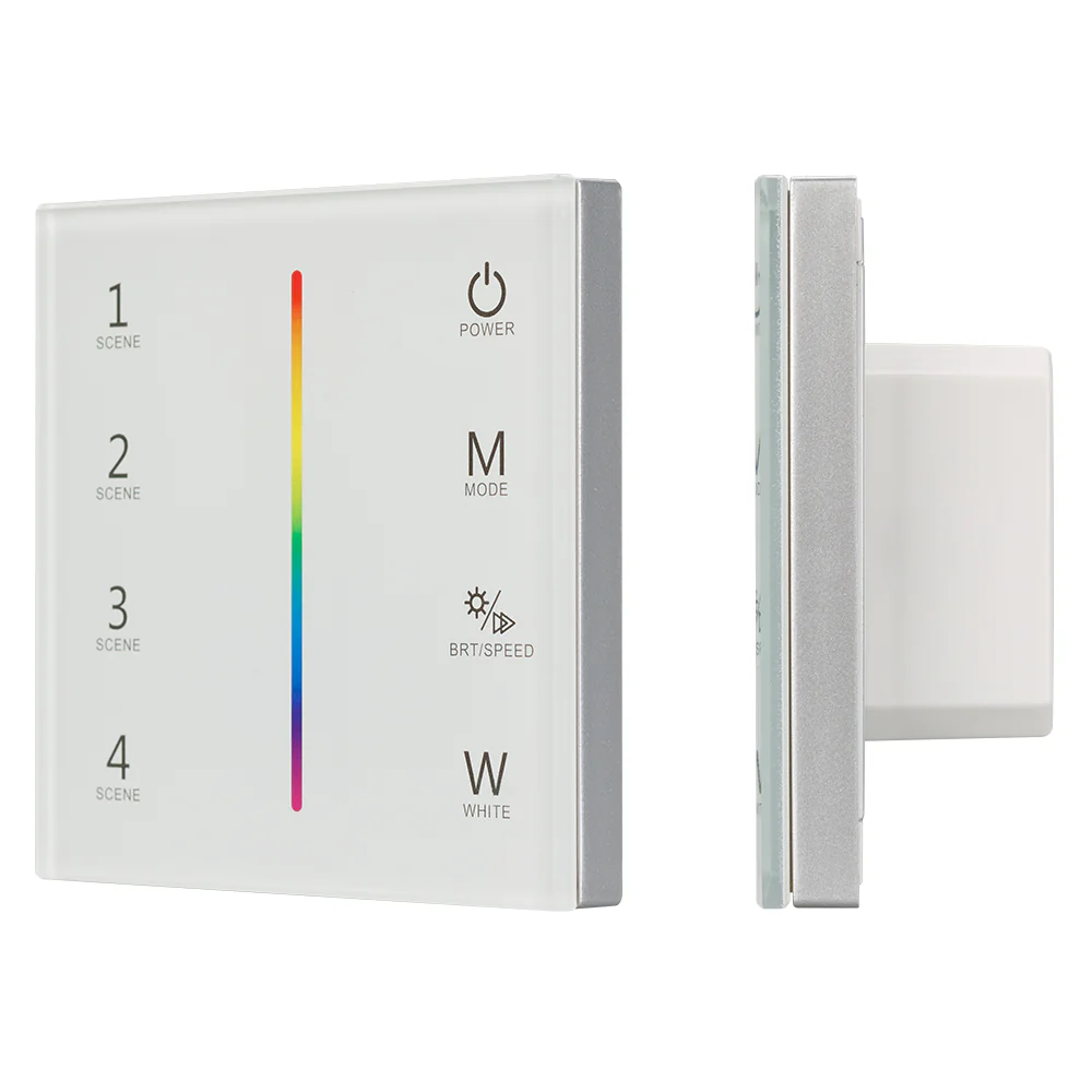 Панель Sens SMART-P22-RGBW White 12-24V, 4x3A, 2.4G ARL, IP20 пластик, 5 лет