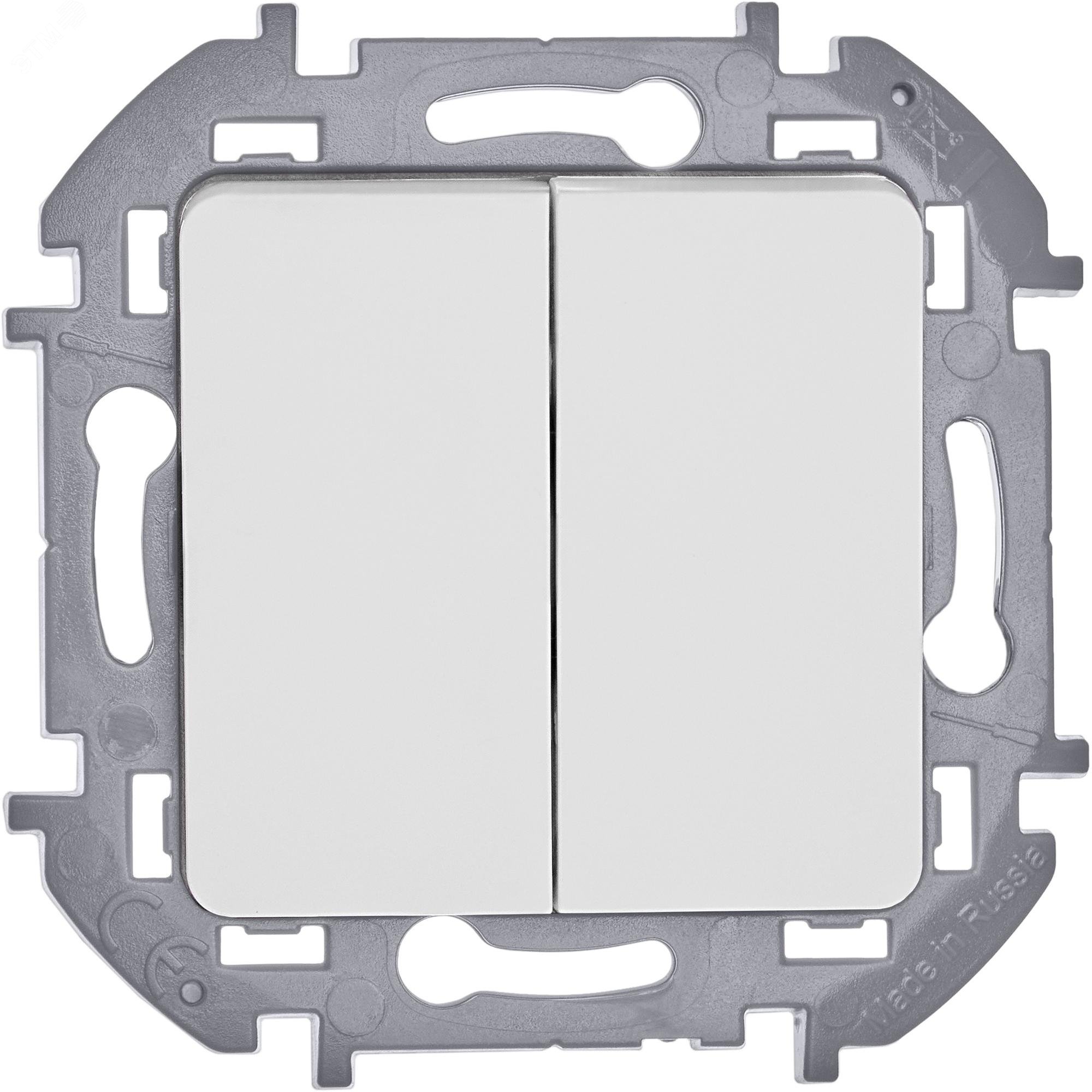 Выключатель 2-кл. Inspiria 10А IP20 250В 10AX механизм бел. Leg 673620