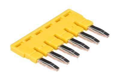 Соед. мостик IVB WKF 4-6 - Соединительная перемычка, втычная, изолированная, 6 полюсов, для клемм 4 мм кв., шаг 6 мм, цвет: желтый
