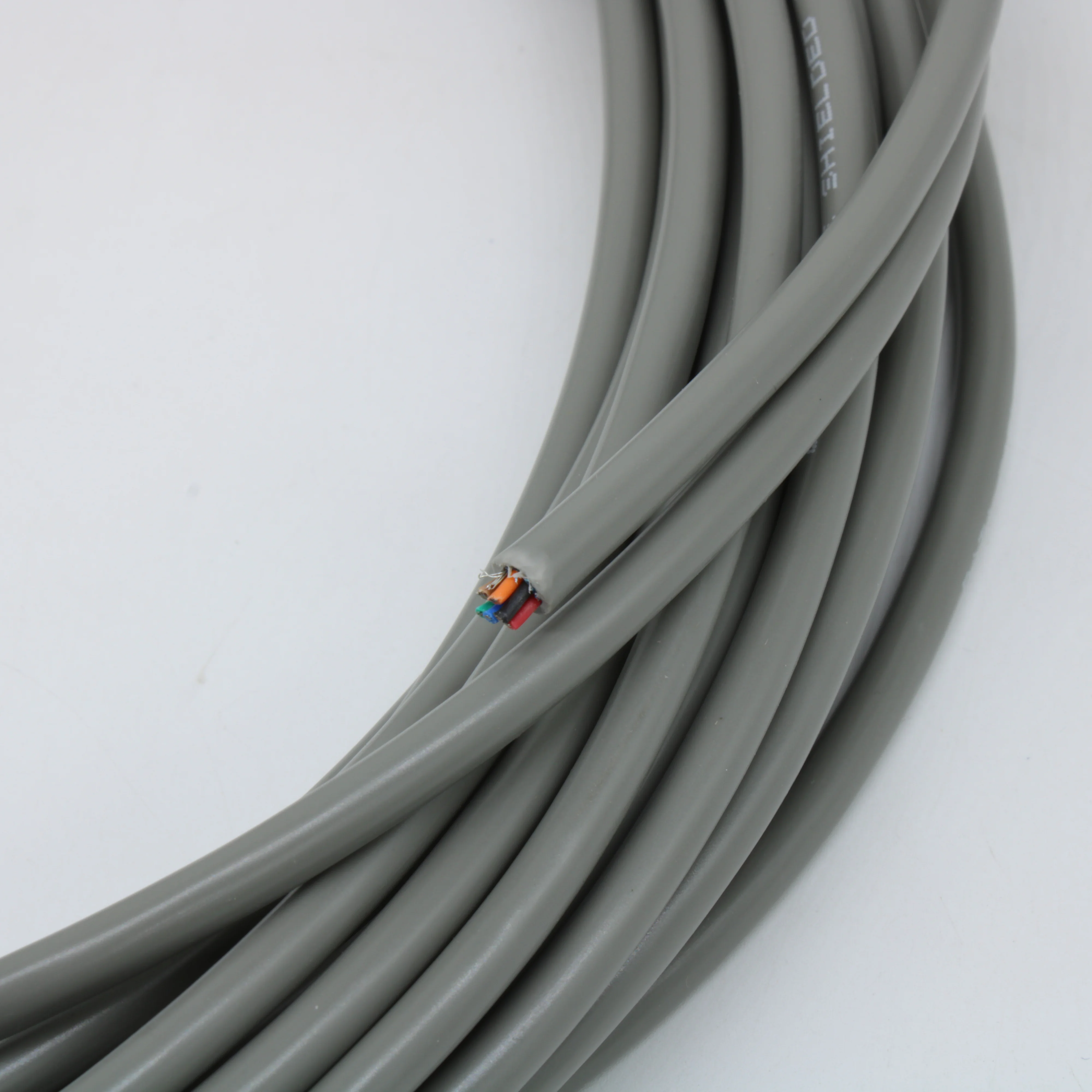 CCC-6G-24 - Кабель коммуникационный  6 проводов, бухта 50м, экранированный, 24AWG, серый, цена за 1м.