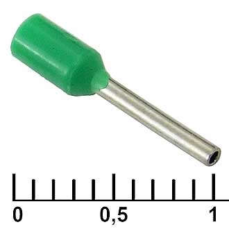 DN00308 GREEN (0.8X8MM) - Наконечник на кабель DN00308, зеленый, 0.8x8 мм