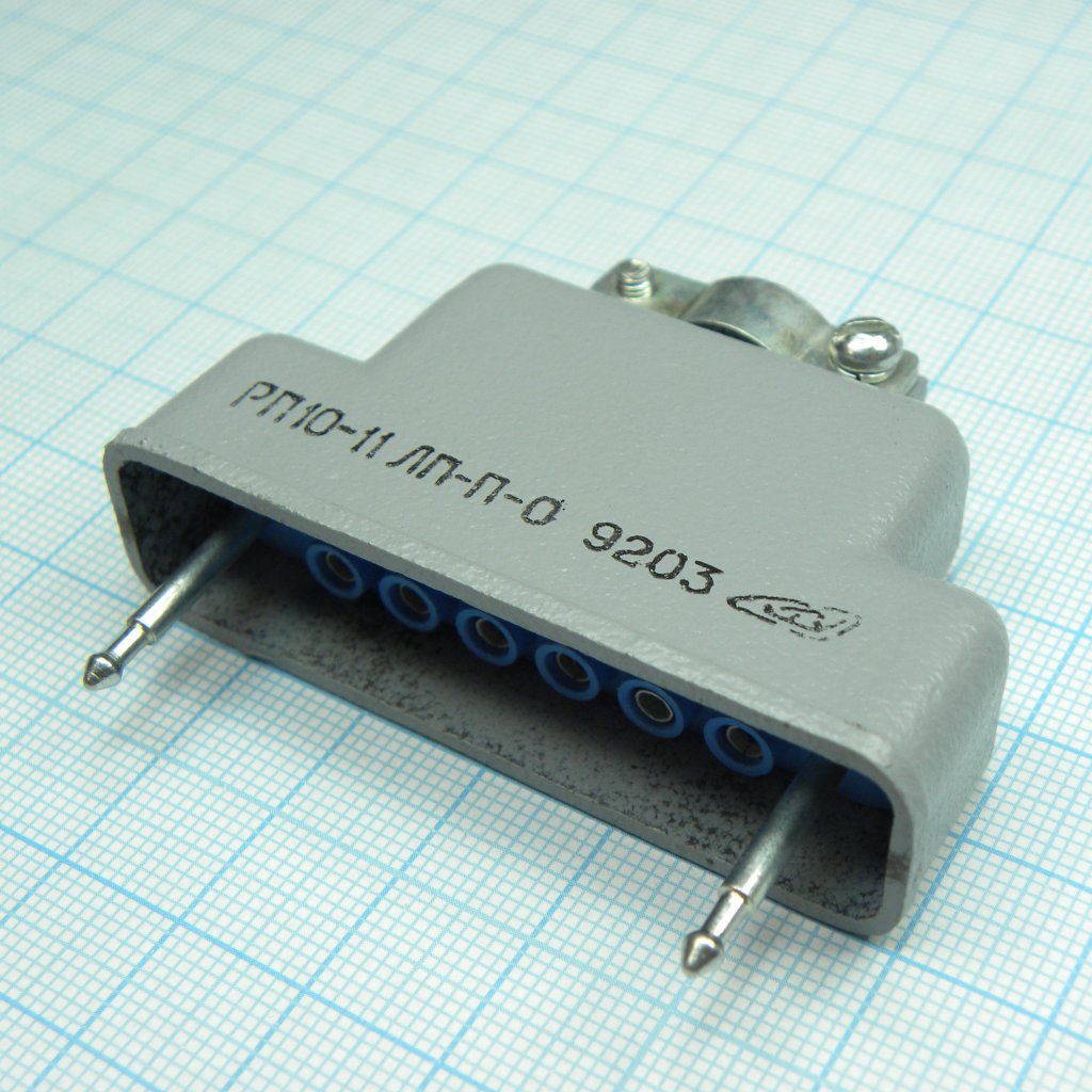 РП10-11 ЛП П-О розетка с/к - Соединитель  низкочастотный, прямоугольный, внутреннего монтажа