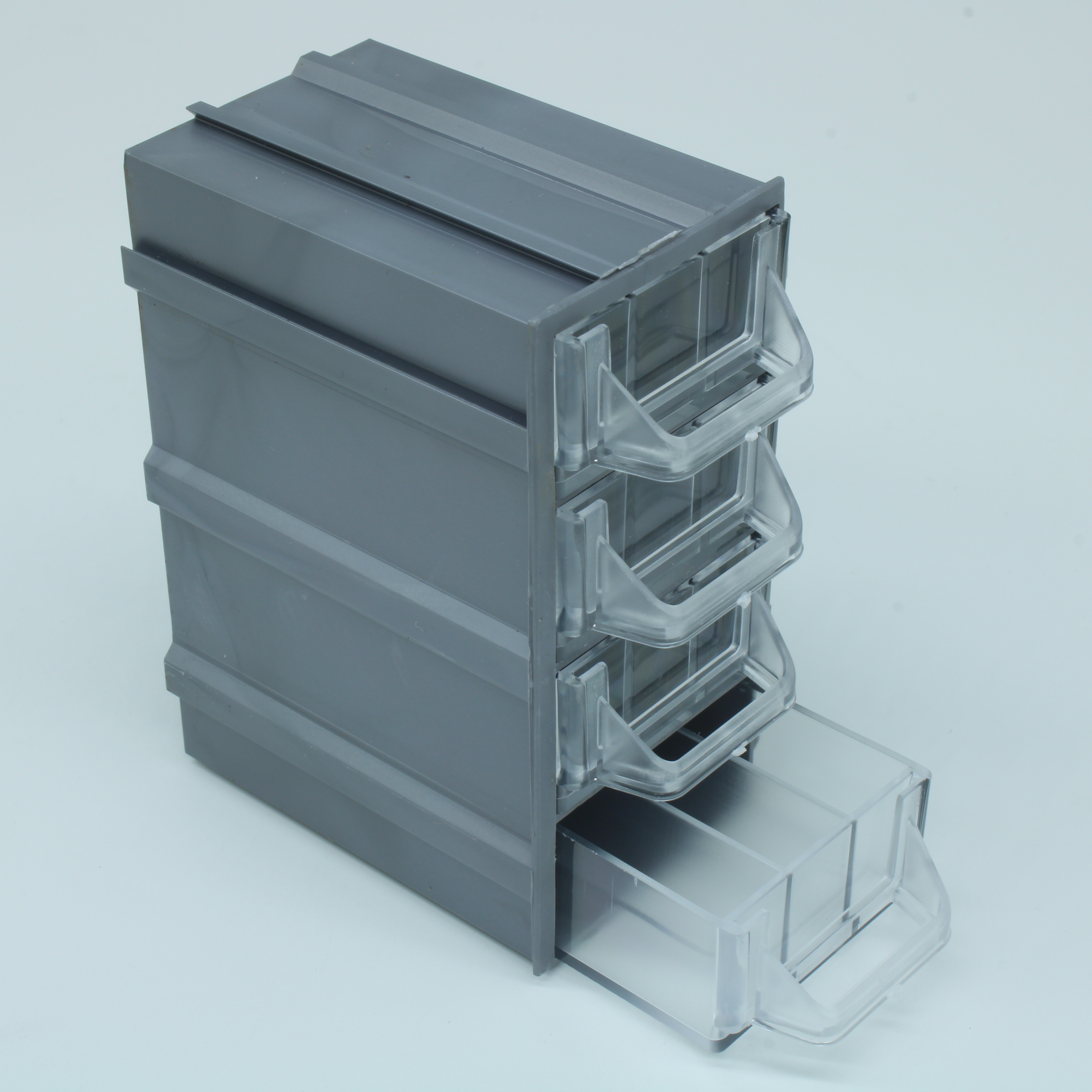 Бокс для р/дет К- 5-В2 прозр/серый - Пластиковый контейнер для хранения крепежа, радиоэлектронных комплектующих, любых небольших деталей