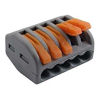 Клеммник (222-415) - Клеммник зажимной 5-ти контактный 250В 24А