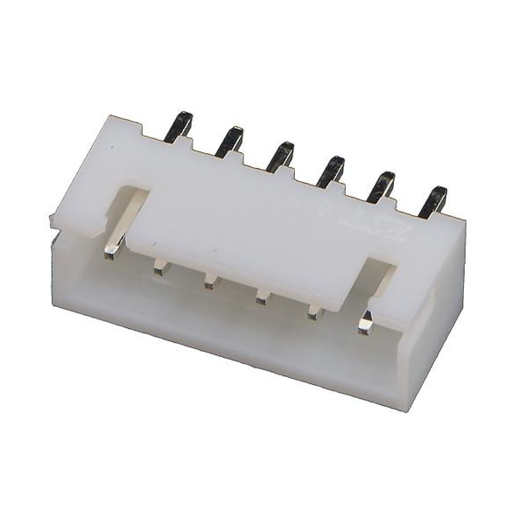 DS1069-6MVW6X - Серия XH. Корпус разъема - вилка на плату 6 контактов, шаг 2.5мм