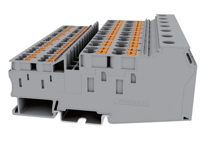 Распределительная клемма TPU35/6/2.5-11-GY - Распределительная клемма, тип фиксации провода: push-in, номинальное сечение: 2,5/6/36 мм кв., ширина: 16,3 мм, цвет: серый, тип монтажа: DIN 35