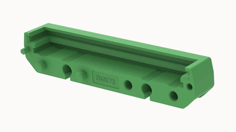 Бок. брышка корпуса для РЭА DMK72-11.25-01P-14 - Боковая крышка, для корпусов РЭА серии DM72, ширина 11,25 мм, пластик, цвет: зеленый