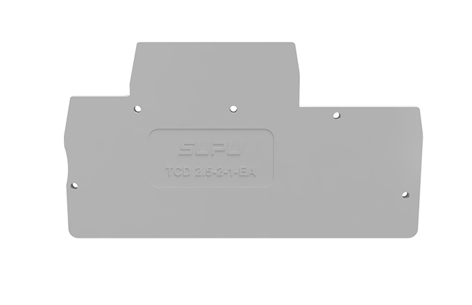 Торцевая крышка TCD2.5-2-1-GY-EA - Торцевая крышка для клемм TCD2.5-2-1..., цвет: серый