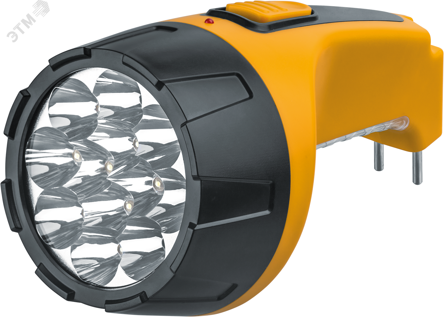 Фонарь светодиодный NPT-CP05-ACCU 12+10LED аккумуляторный с вилкой для зарядки пластик 18633
