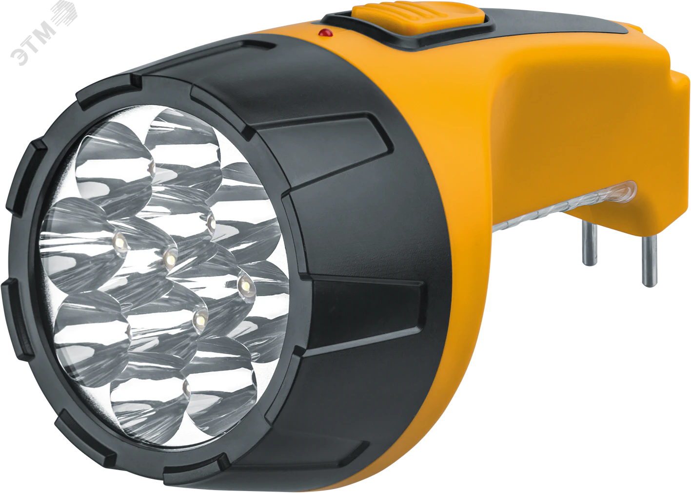 Фонарь светодиодный NPT-CP05-ACCU 12+10LED аккумуляторный с вилкой для зарядки пластик 18633