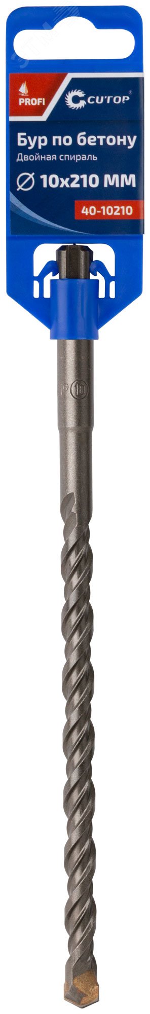 Бур по бетону , Profi, двойная резьба, SDS-Plus, 12 х 210 мм 40-12210