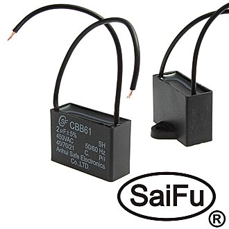 CBB61   2UF  450V - Пусковой конденсатор SAIFU CBB61, 2 мкФ, 450 В