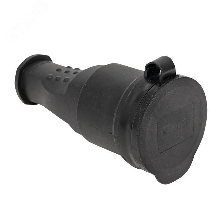 Розетка переносная 16А IP44 230В 2P+PE с защ. крышкой каучук Basic RPS-012-16-230-44