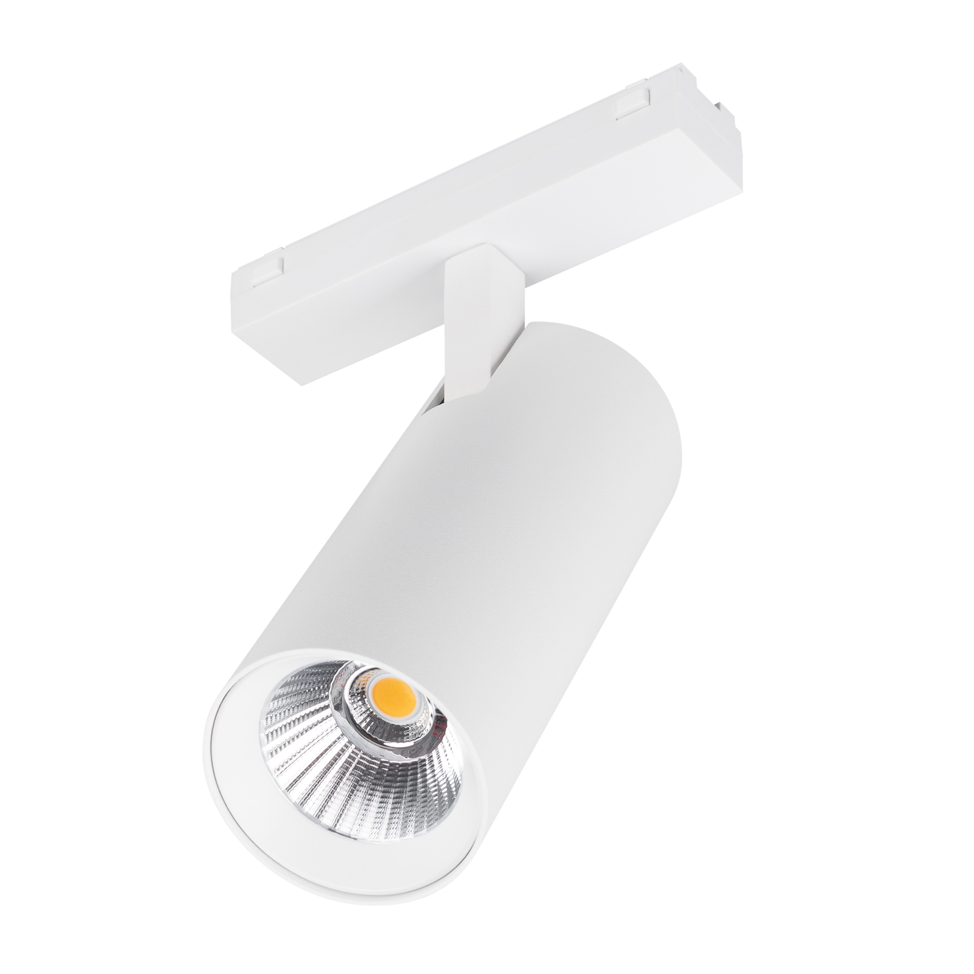 Светильник MAG-VIBE-SPOT-R55-18W Day4000-MIX (WH, 24 deg, 48V, DALI) 045006 - Светильник для магнитных треков MAG-VIBE с управлением DALI и изменяемой цветовой температурой. Мощность 18 Вт, св. поток 1400-1460 лм, 78-81 лм/Вт, изменяемая цветовая температ