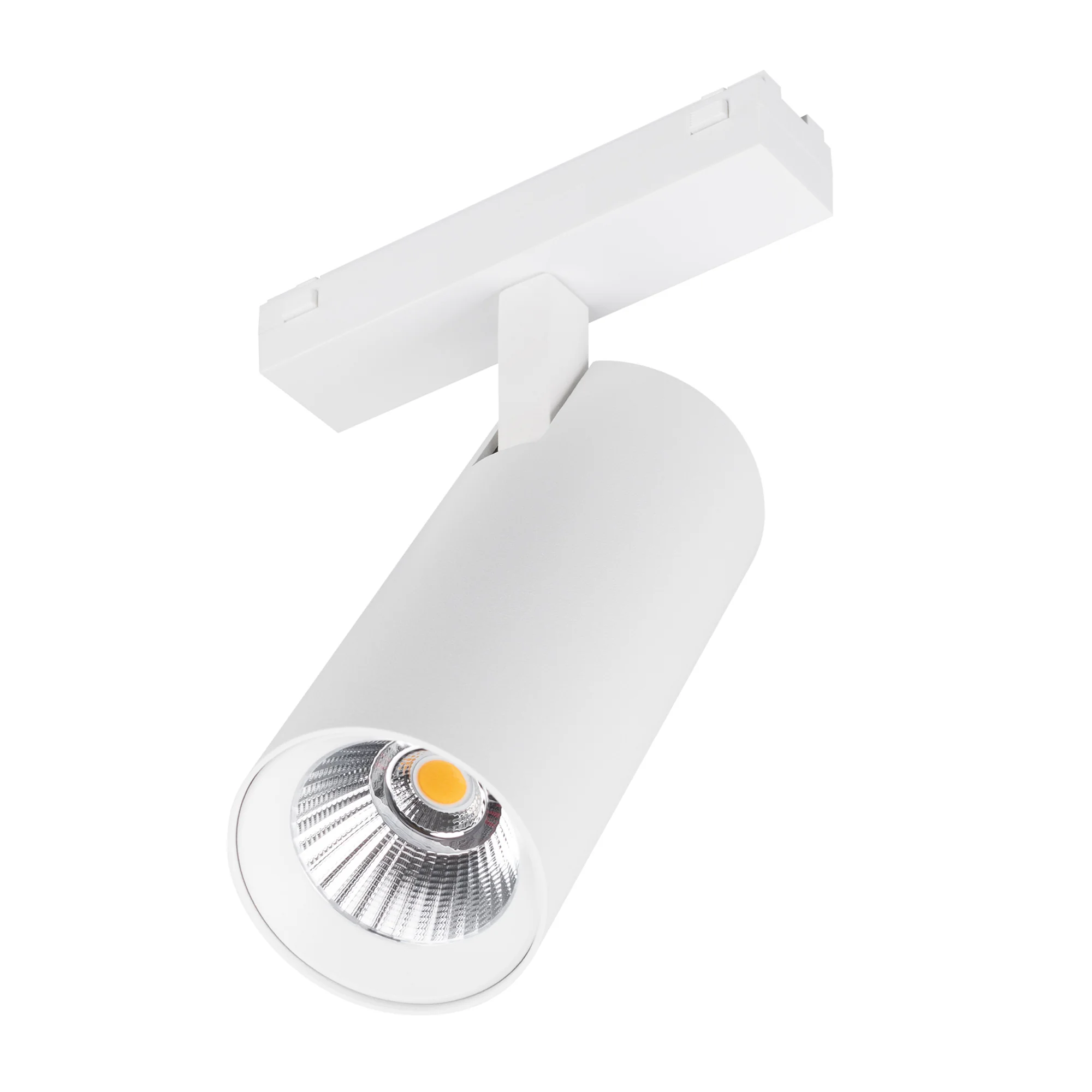 Светильник MAG-VIBE-SPOT-R55-18W Day4000-MIX (WH, 24 deg, 48V, DALI) 045006 - Светильник для магнитных треков MAG-VIBE с управлением DALI и изменяемой цветовой температурой. Мощность 18 Вт, св. поток 1400-1460 лм, 78-81 лм/Вт, изменяемая цветовая температ