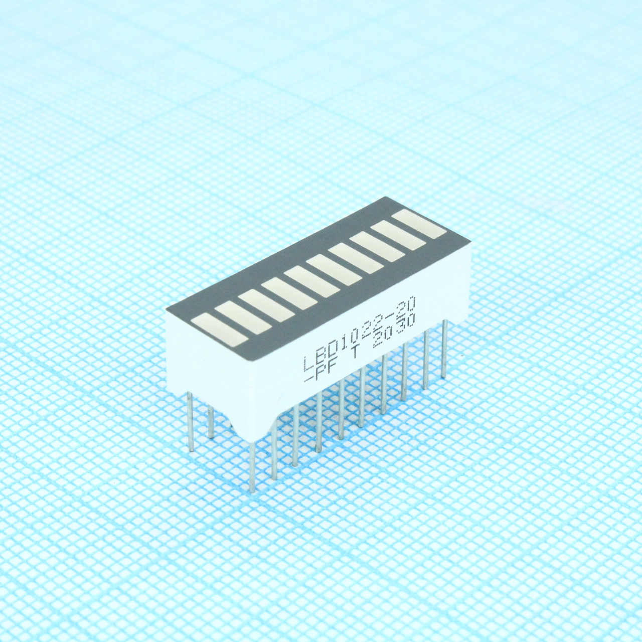 LBD1022-20/A-PF - 10 сегментный шкальный дисплей/зеленый/568нм/3.6-14мкд