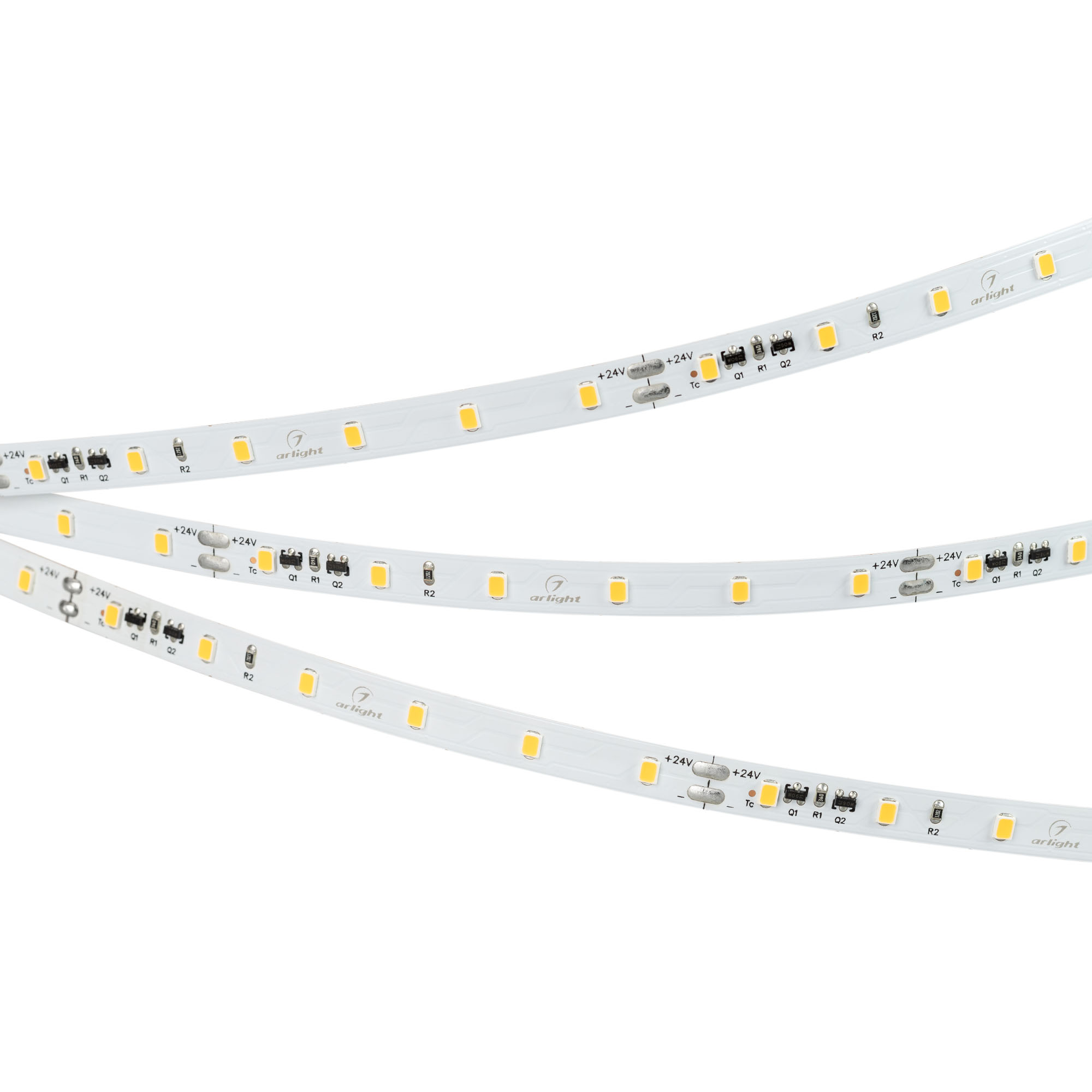 Лента IC-A60-8mm 24V Cool 8K (4.8 W/m, IP20, 2835, 10m) 040604 - Стабилизированная лента 10 метров, светодиоды smd 3528, 60шт/м (600шт на 10м), белая плата 8мм, скотч 3М. Цвет ХОЛОДНЫЙ 8000K. Питание 24V, мощность 4.8 Вт/м (48 Вт на 10м), угол 120°, цвето