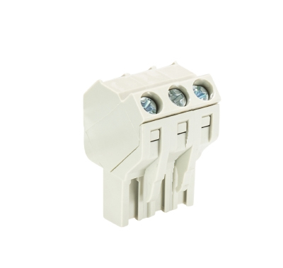 Розетка Wiecon 8213 B / 3 S OB - Розеточный разъем, угол 45 градусов, на кабель, шаг 5,08 мм, 3 полюса, номинальное сечение: 2,5 мм кв., винтовая фиксация провода, 400V, 12А, без маркировки, цвет: серый, серия 8213 B S