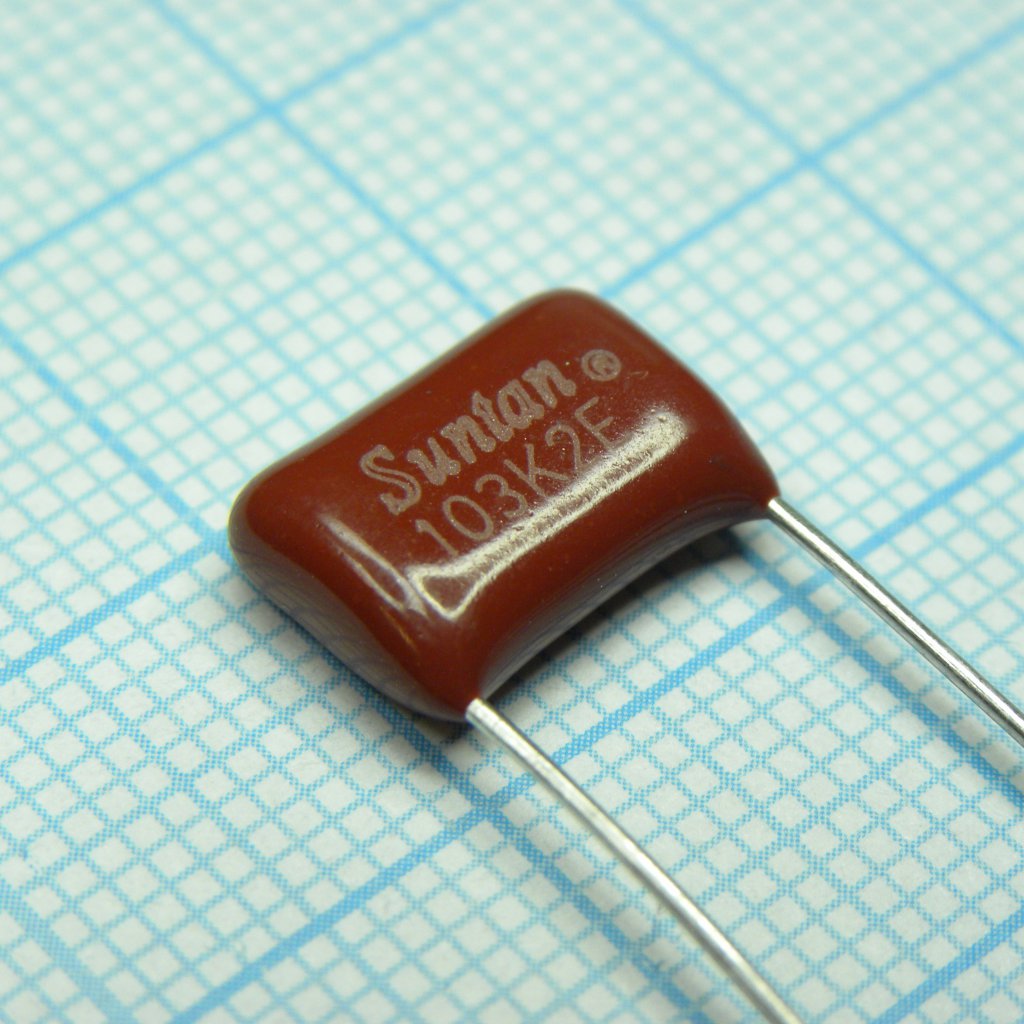 TS02002E103KSB0D0R - Конденсатор металлоплёночный полиэтилентерефталатный 0.01мкФ 250В ±10% (13х6х9мм) шаг выводов 10мм 85°С россыпь