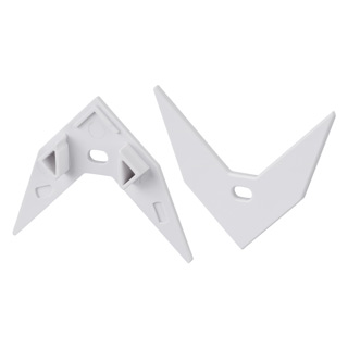 Заглушка ARH-DECORE-S12-EXT Square с отверстием 023893 - Заглушка с отверстием для профиля ARH-DECORE-S12-EXT Square, под квадратный экран.  Пластик, цвет - белый. Цена за шт.