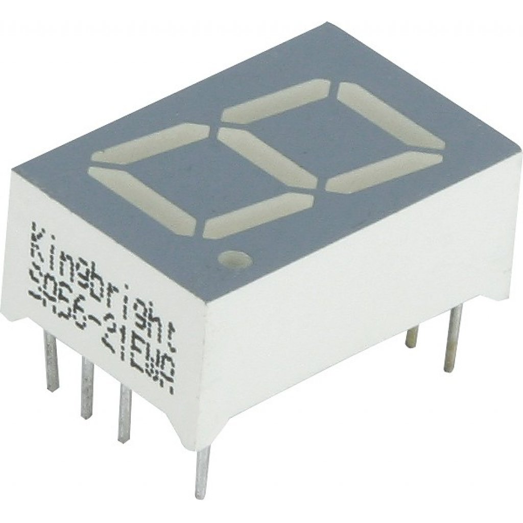 SA56-21EWA - 1 разрядный индикатор 14,2мм/красный/625нм/1.9-6.4мкд/ОА