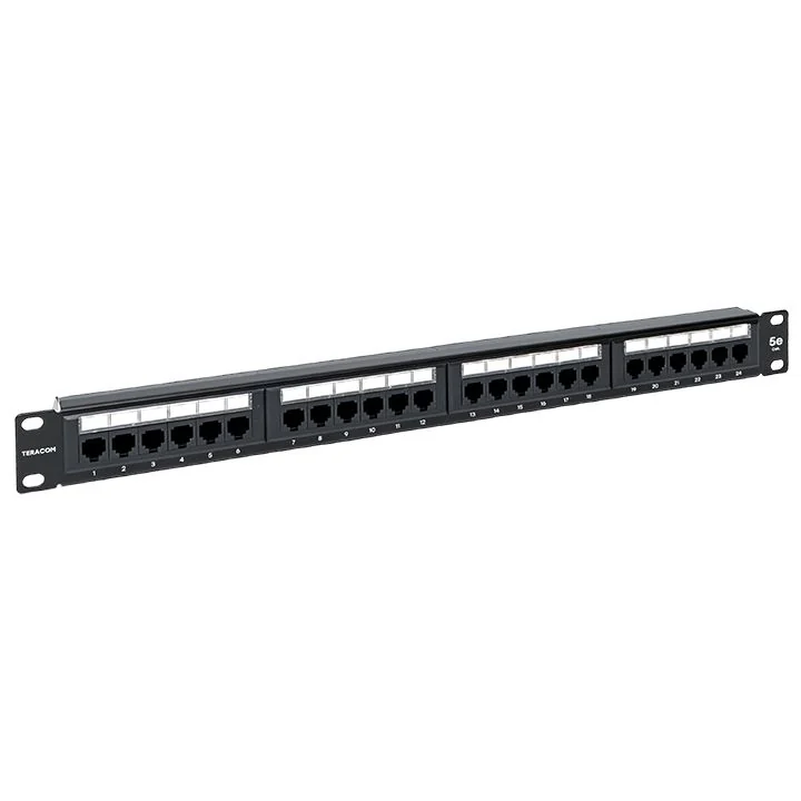 Патч-панель 19дюйм 1U кат.5E UTP неэкранир. 24 порта RJ45 110 IDC с органайзером TERACOM TRC-PPNL-5EUTP-C1U24