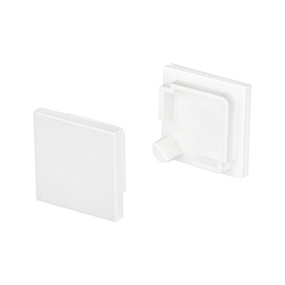 Заглушка SL-KANT-H16 SQUARE WHITE глухая 037550 - Пара заглушек белого цвета (без отверстия) для профиля SL-KANT-H16 под квадратный экран. В комплекте 2 заглушки. Цена за комплект.