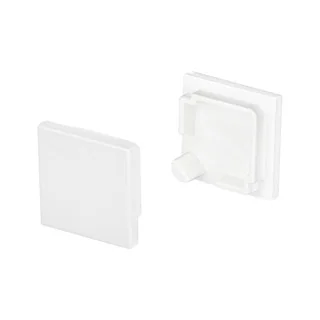 Заглушка SL-KANT-H16 SQUARE WHITE глухая 037550 - Пара заглушек белого цвета (без отверстия) для профиля SL-KANT-H16 под квадратный экран. В комплекте 2 заглушки. Цена за комплект.