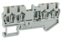 Проходная клемма UJ5-6/2X2-UE - Проходная клемма, 4 точки подключения в клемме, серия E, тип фиксации провода: пружинный, номинальное сечение: 6 мм кв., 52A, 800V, ширина: 8,2 мм, цвет: серый, стандарт GB/T14048.1, тип монтажа: DIN 35