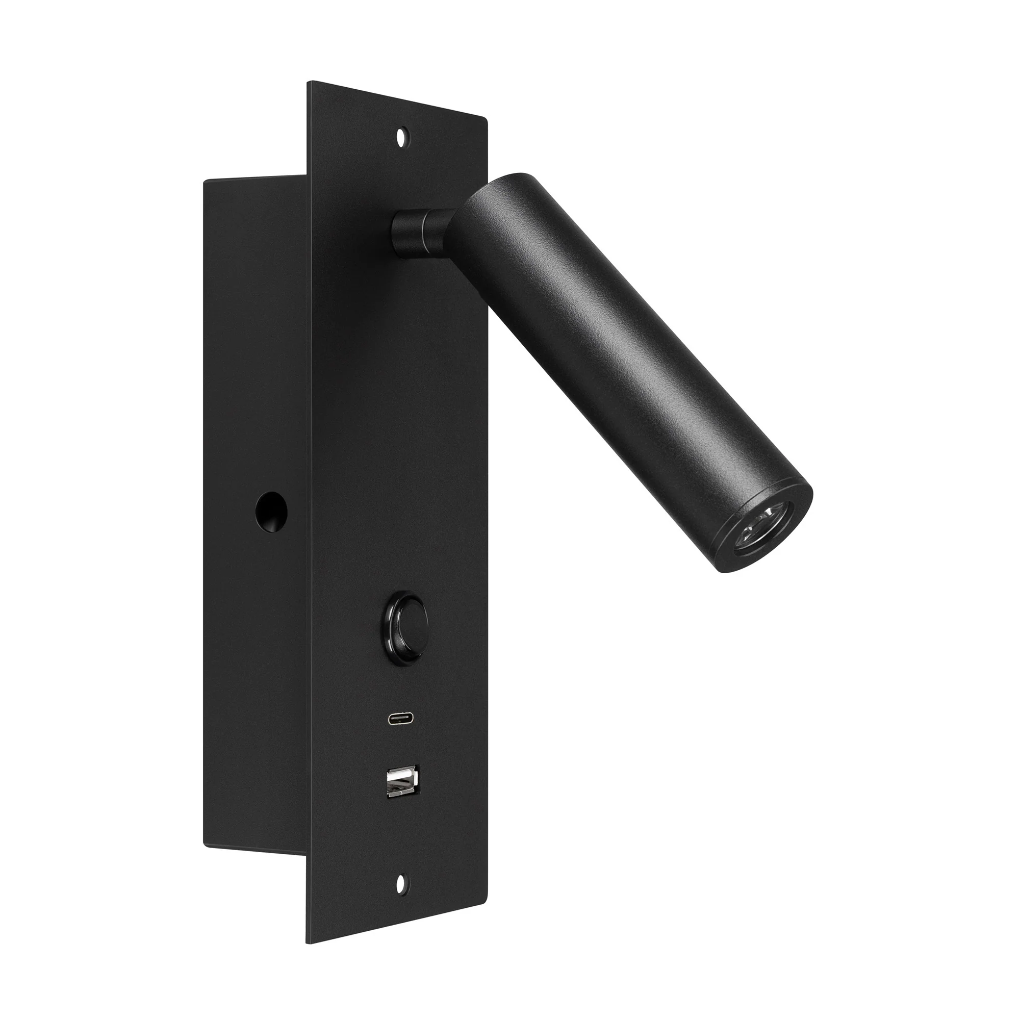 Светильник SP-BED-CHARGE-BUILT-S80x230-3W Warm3000 BK 20 deg 230V USB-A USB-C IP20 металл 3 года
