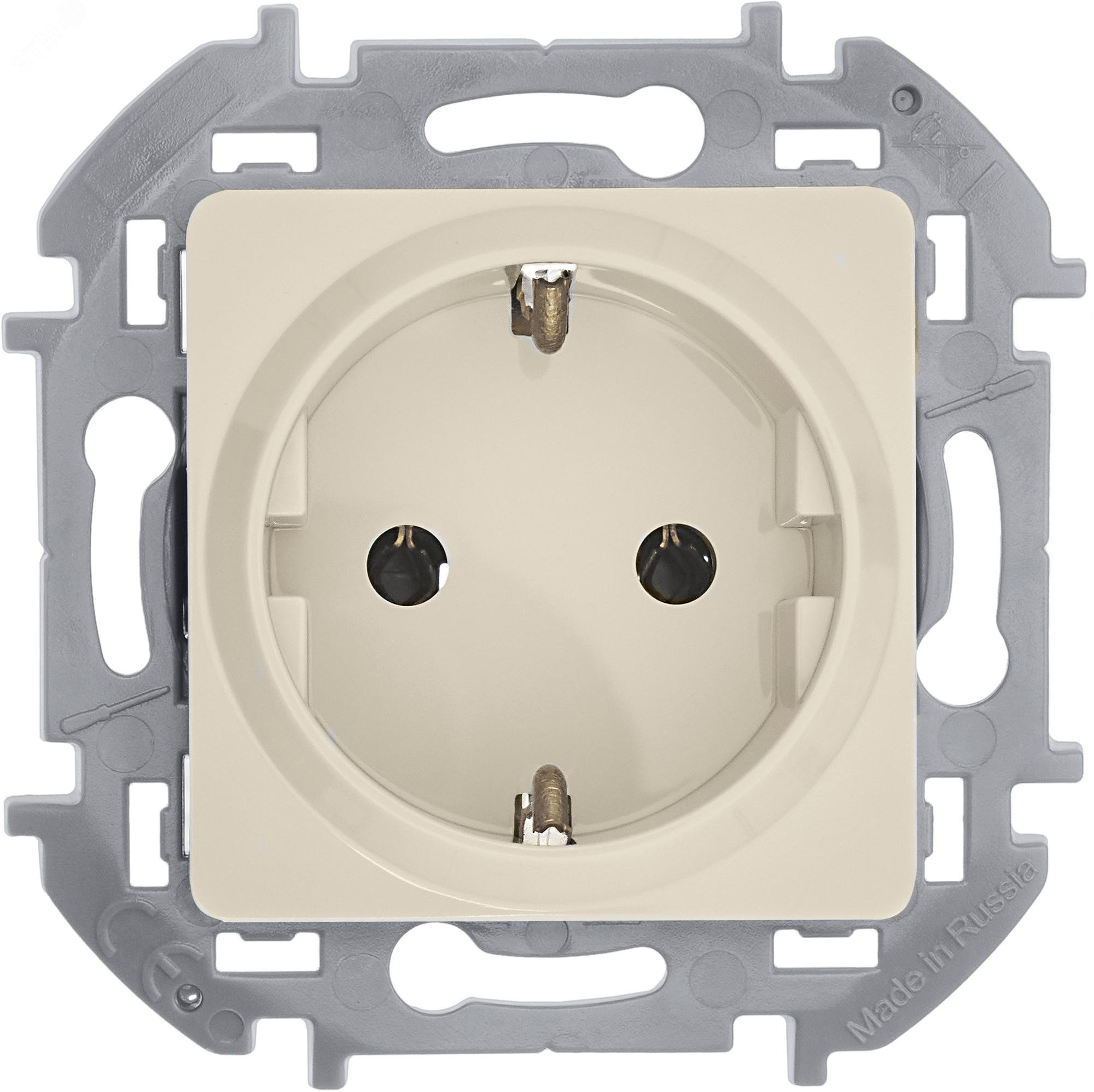 Розетка 1-м СП Inspiria 16А IP20 250В 2P+E немецк. стандарт механизм сл. кость Leg 673721