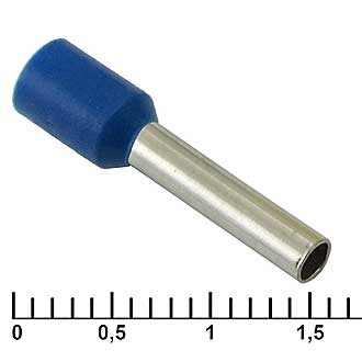 DN02512 BLUE (2.2X12MM) - Наконечник на кабель DN02512, синий, 2.2x12 мм