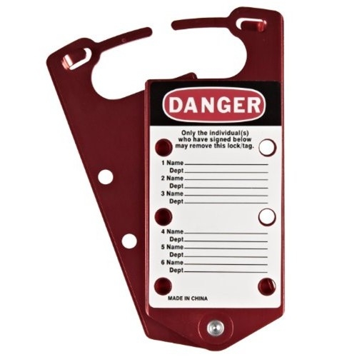 gws65970 - Множители замковые алюминиевые с этикетками «DANGER DO NOT OPERATE», «Only the individual(s) who have signed below may remove this lock/tag», 191х76х4 мм, цвет – красный, 5 шт/упак