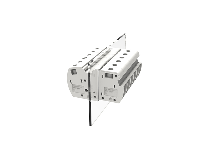 Проходная клемма SCWH10S - Проходная клемма, через стенку, с монтажным штифтом, номинальное сечение: 10 мм кв., фиксация провода винтовая, 500V, 76A, цвет: серый