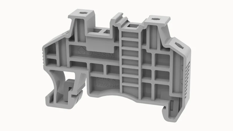 Концевой стопор E-WS N-01P-11-00Z(H) - Концевой стопор на рейку DIN35, тип зажима: защелка, ширина: 8 мм, цвет: серый, пластик