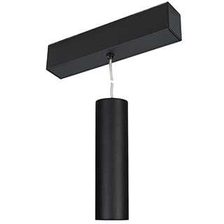 Светильник MAG-SPOT-HANG-45-R50-7W Day4000 (BK, 24 deg, 24V) 027008 - Светильник подвесной для магнитных треков шириной 45мм, 7Вт. Цвет свечения ДНЕВНОЙ 4000K, световой поток 550лм, угол 24°, CRI>90. Корпус прямоугольный, металл, цвет черный, IP20. Размер