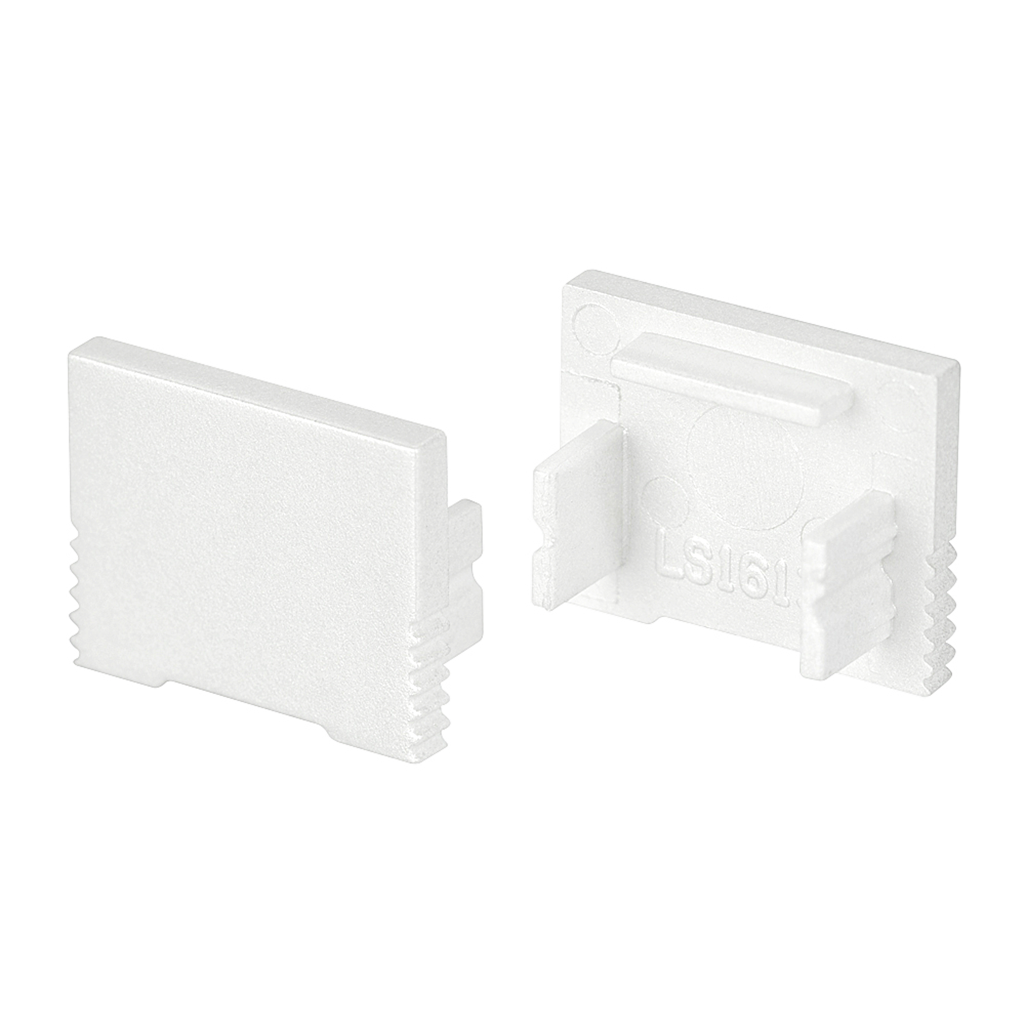 Заглушка SL-SLIM-H13M WHITE глухая 037537 - Пара заглушек белого цвета (без отверстия) для профиля SL-SLIM-H13M. В комплекте 2 заглушки. Цена за весь комплект.