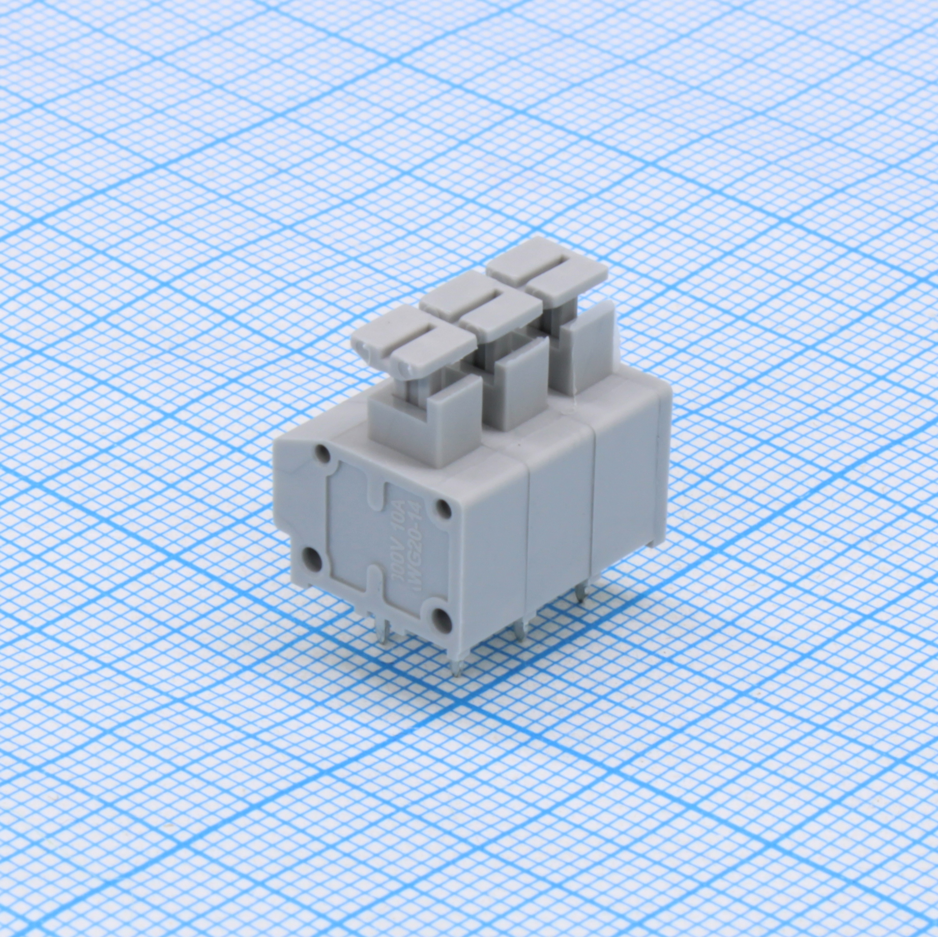 GT235-5.0-03P-11-00 - Нажимной безвинтовой клеммный блок 3 контакта. Зажим типа торцевой контакт. Серия GT235-5.0