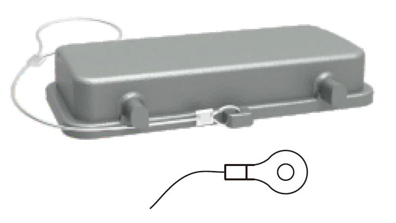 Защитная крышка D16B-CV-4g/2S - Защитная крышка, пластиковая, типоразмер D16B, без защелок (стопора для двух защелок), стропа с кольцевым наконечником от утери