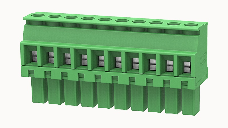 PCB розетка 15EDGKB-3.81-10P-14 - Розеточный разъем, PCB, на кабель, 90 град., шаг 3,81 мм, 10 полюсов, сечение проводников: 0.5 - 1.5 мм кв., винтовая фиксация провода, 250V, 7А, цвет: зеленый, серия 15EDGKB