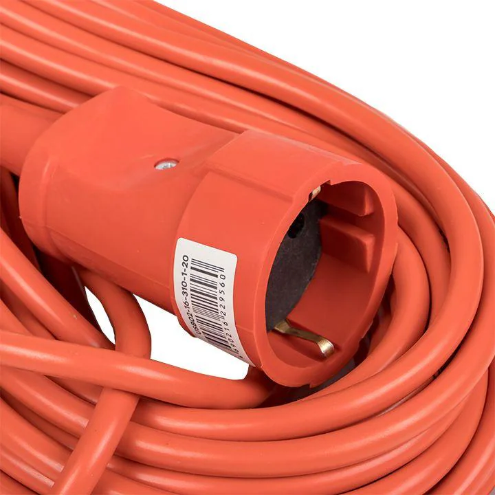 Удлинитель-шнур 1х20м с заземл. 16А IP20 Зевс 2.0 3.5кВт ПВС 3х1 PROxima USB02-16-310-1-20