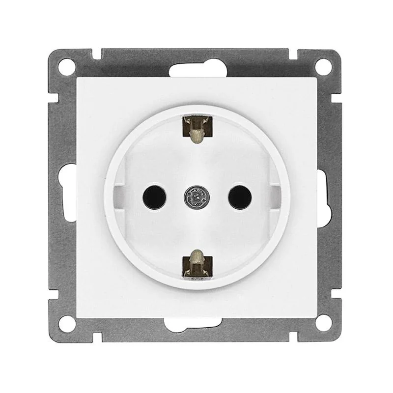 Розетка 1-м СП Афина 16А IP20 с заземл. механизм бел. A0028
