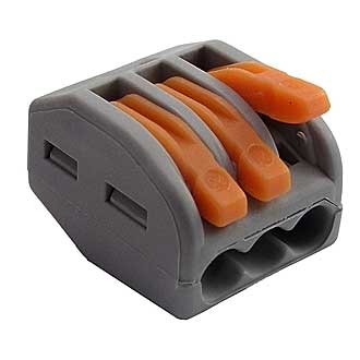 Клеммник (222-413) - Клеммник зажимной 3-х контактный 250В 24А